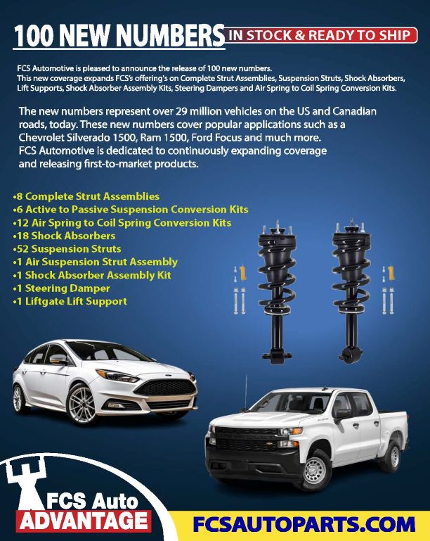 March 2025: FCS Automotive Launches 100 New Part Numbers Covering 29+ Million Vehicles