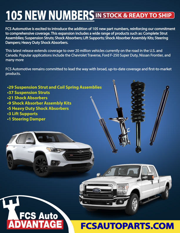 June 2025: FCS Automotive Launches 105 New Part Numbers Covering 20+ Million Vehicles