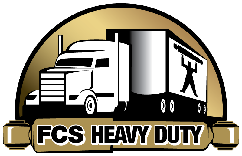 FCS Heavy Duty logo with semi truck and trailer graphic