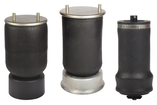 Heavy duty air springs for commercial truck suspension systems